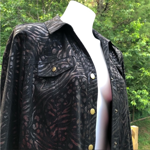 Color shift animal print jacket size M - Picture 10 of 11